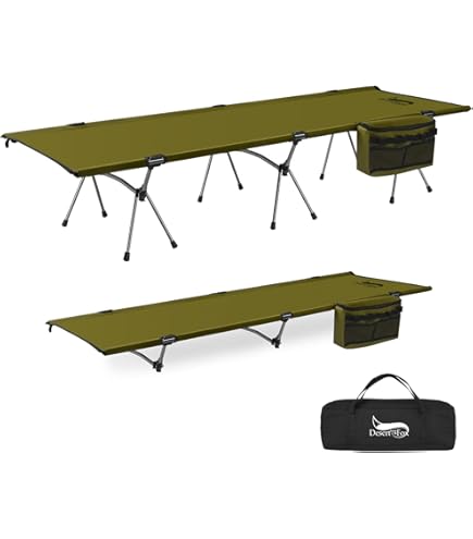 Amazon | 【日本企業】コット キャンプ 2way 軽量 150KG高耐荷重